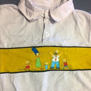 The Simpsons Long sleeve collar shirt (crop top)